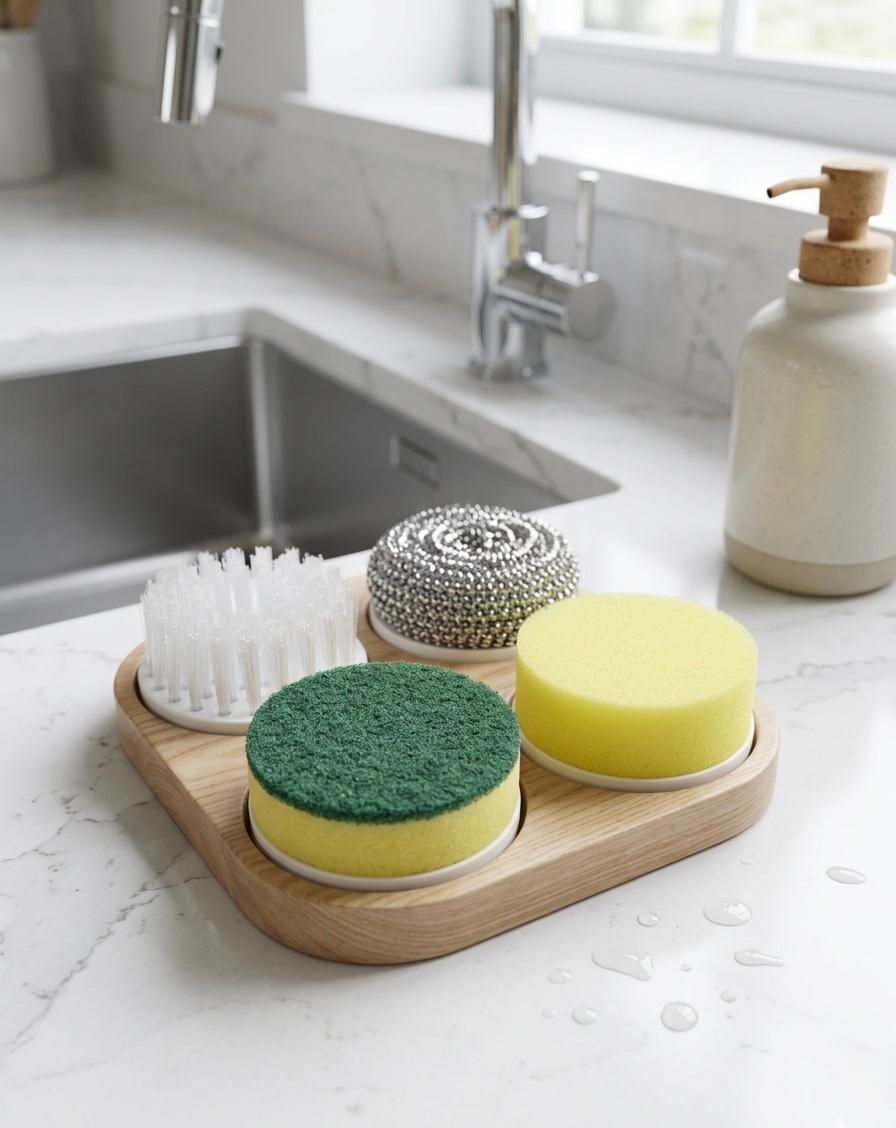 Multifunctional Handheld Electric Cleaning Brush. Portable for Kitchen And Household Use. USB Rechargeable with 5 Replaceable Brush Heads