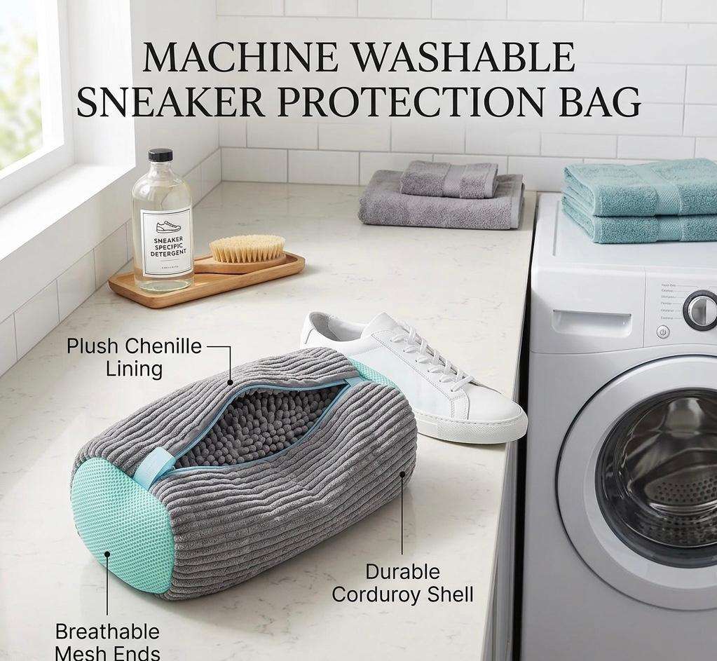 Sturdy Washing Machine Bag for Shoes of Every Kind - Features a Zipper Closure And a Soft, Protective Interior, Perfect for Sneakers And Everyday Footwear, Laundry Wash Bag, Laundry Bags