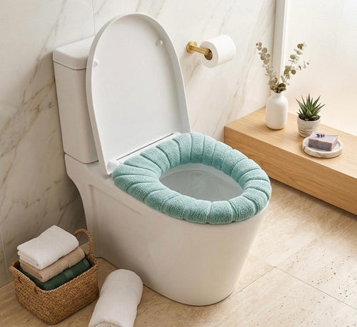 5 PCS Set Toilet Cushion Household Toilet Universal for Four Seasons Toilet Seat Cover Toilet Large Size Winter Thickened Toilet Seat Cushion Toilet Ring Cushion