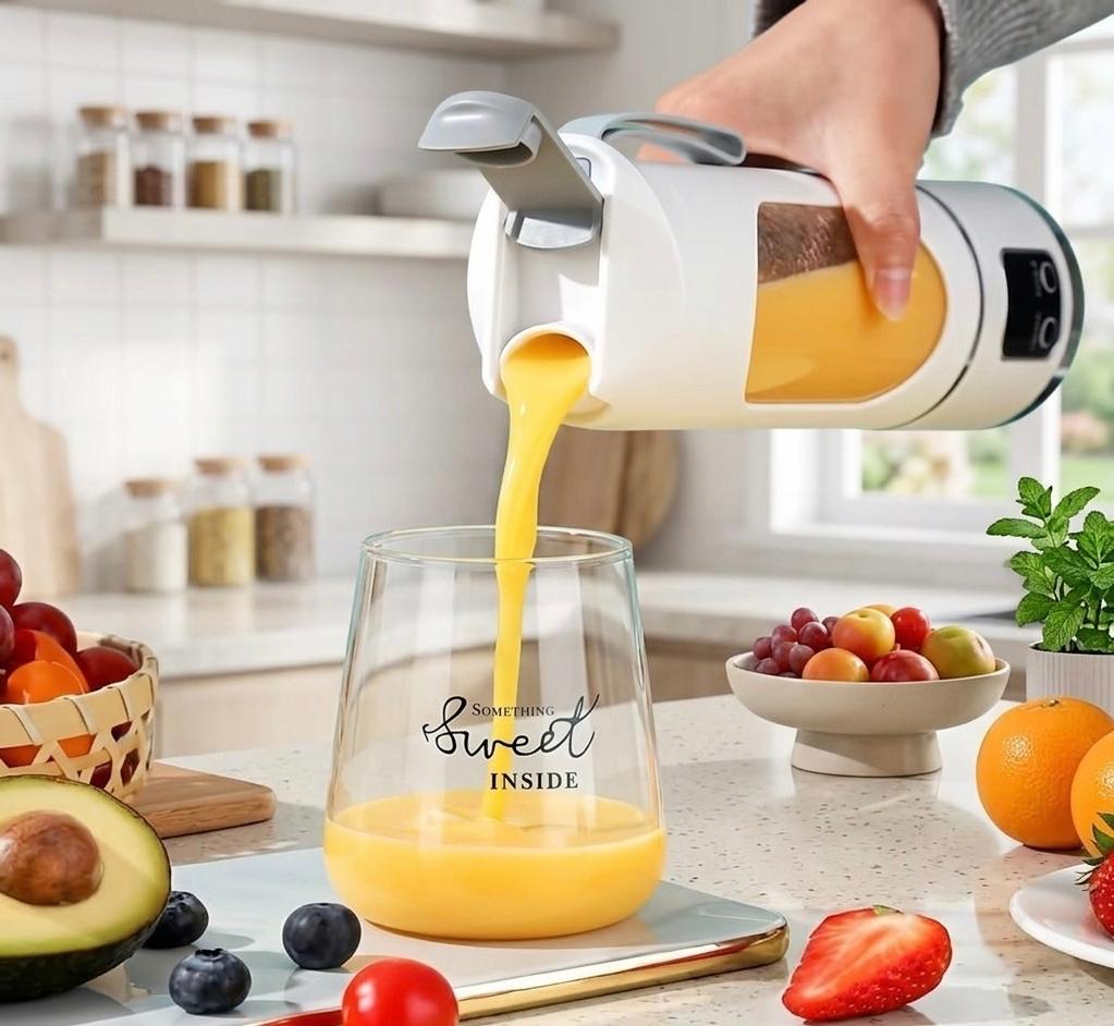 Portable USB-Rechargeable Blender & Juicer - Easy Clean, Perfect for Fruit & Vegetable Drinks, Milkshakes - 10.14oz to 16.91oz Capacity