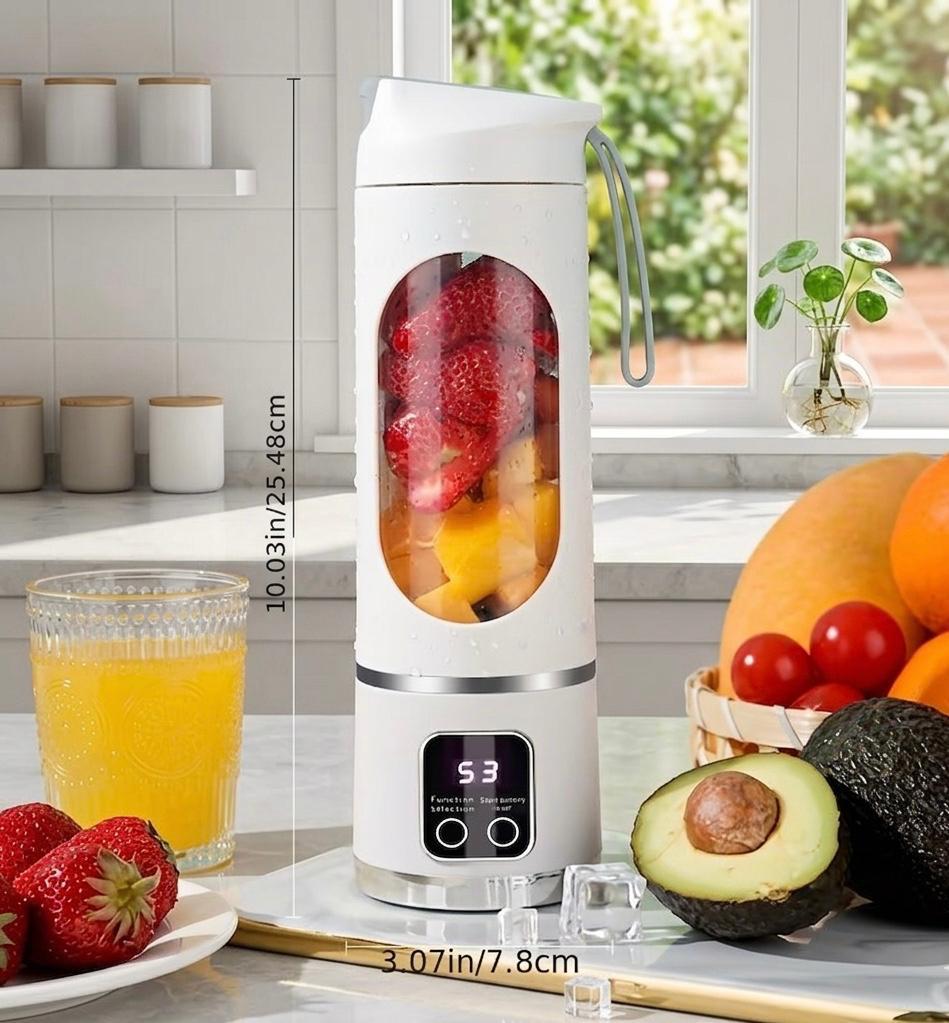 Portable USB-Rechargeable Blender & Juicer - Easy Clean, Perfect for Fruit & Vegetable Drinks, Milkshakes - 10.14oz to 16.91oz Capacity