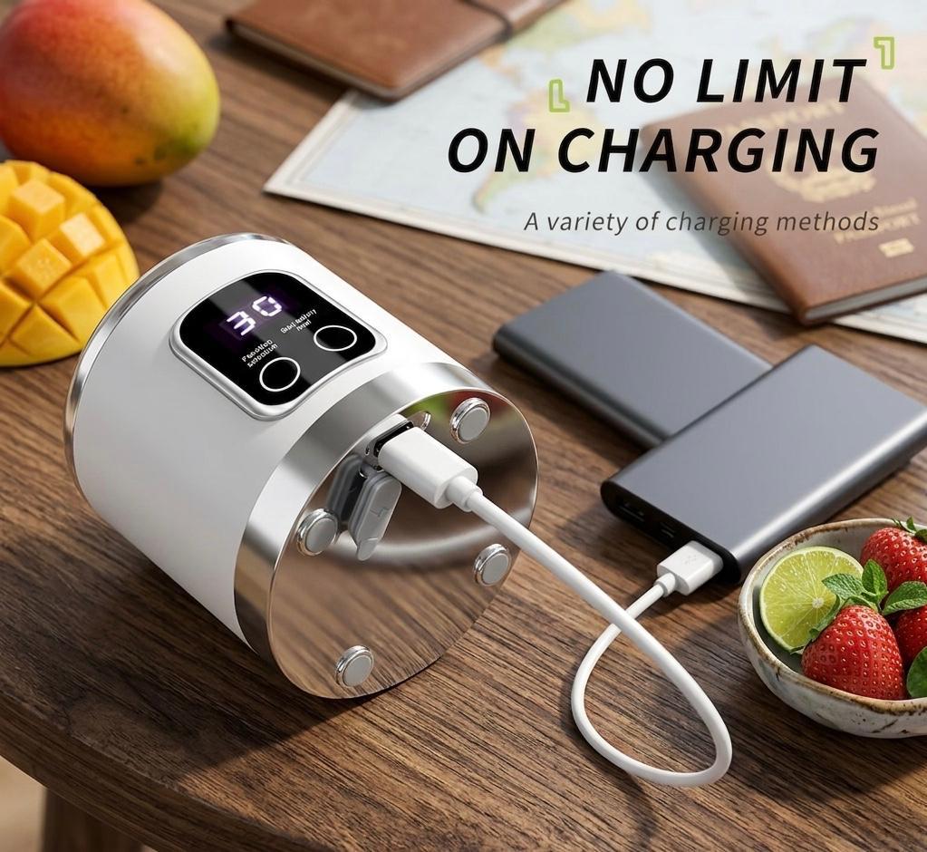 Portable USB-Rechargeable Blender & Juicer - Easy Clean, Perfect for Fruit & Vegetable Drinks, Milkshakes - 10.14oz to 16.91oz Capacity