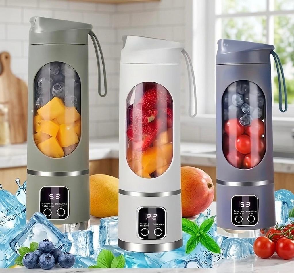 Portable USB-Rechargeable Blender & Juicer - Easy Clean, Perfect for Fruit & Vegetable Drinks, Milkshakes - 10.14oz to 16.91oz Capacity