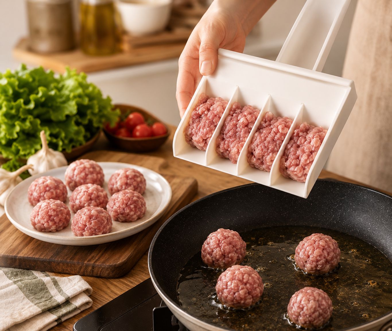 Four-in-One Meatball Maker Non-Stick Fish Ball Meatball Making Tool Home Fryer Magic Meatball Maker Four-in-One Meatball Maker Non-Stick Fish Ball Meatball Making Tool Home Fryer Magic Meatball Maker