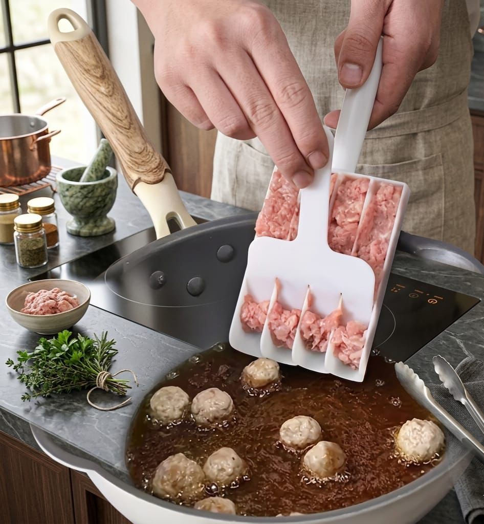 Four-in-One Meatball Maker Non-Stick Fish Ball Meatball Making Tool Home Fryer Magic Meatball Maker Four-in-One Meatball Maker Non-Stick Fish Ball Meatball Making Tool Home Fryer Magic Meatball Maker