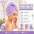 Microfiber Hair Towel Wrap - Quick drying & Super Absorbent